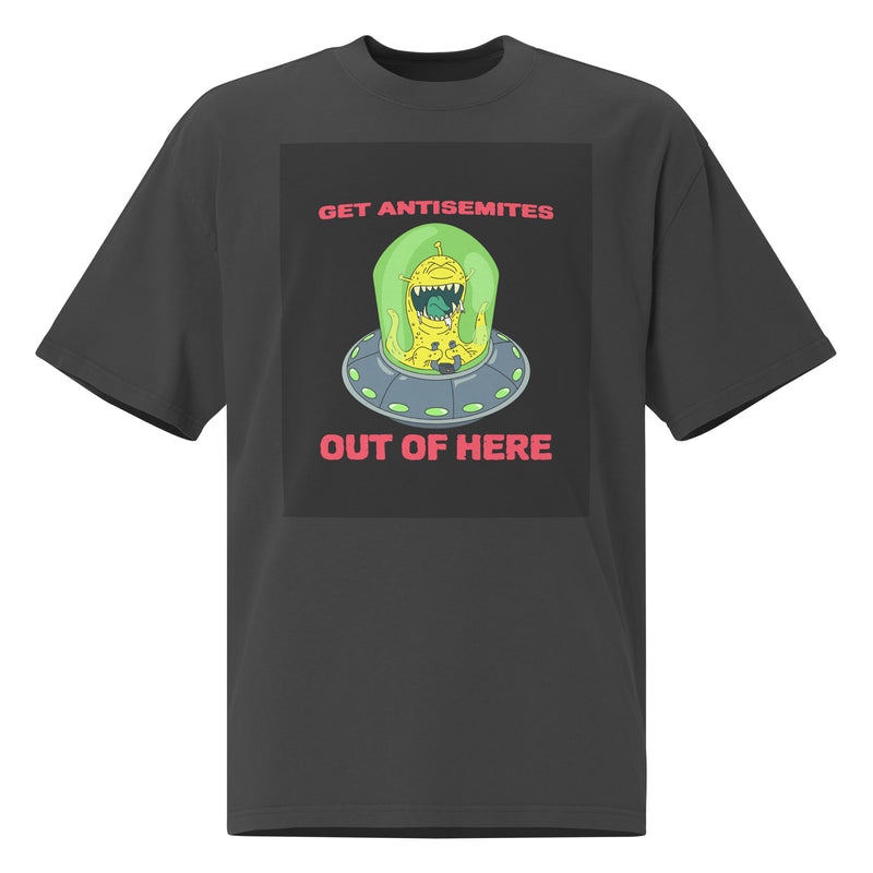Get Alien Out | Antisemitism | Unisex Oversized Faded T-Shirt