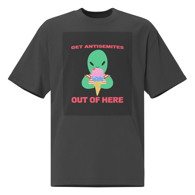 Get Alien Out | Antisemitism | Unisex Oversized Faded T-Shirt