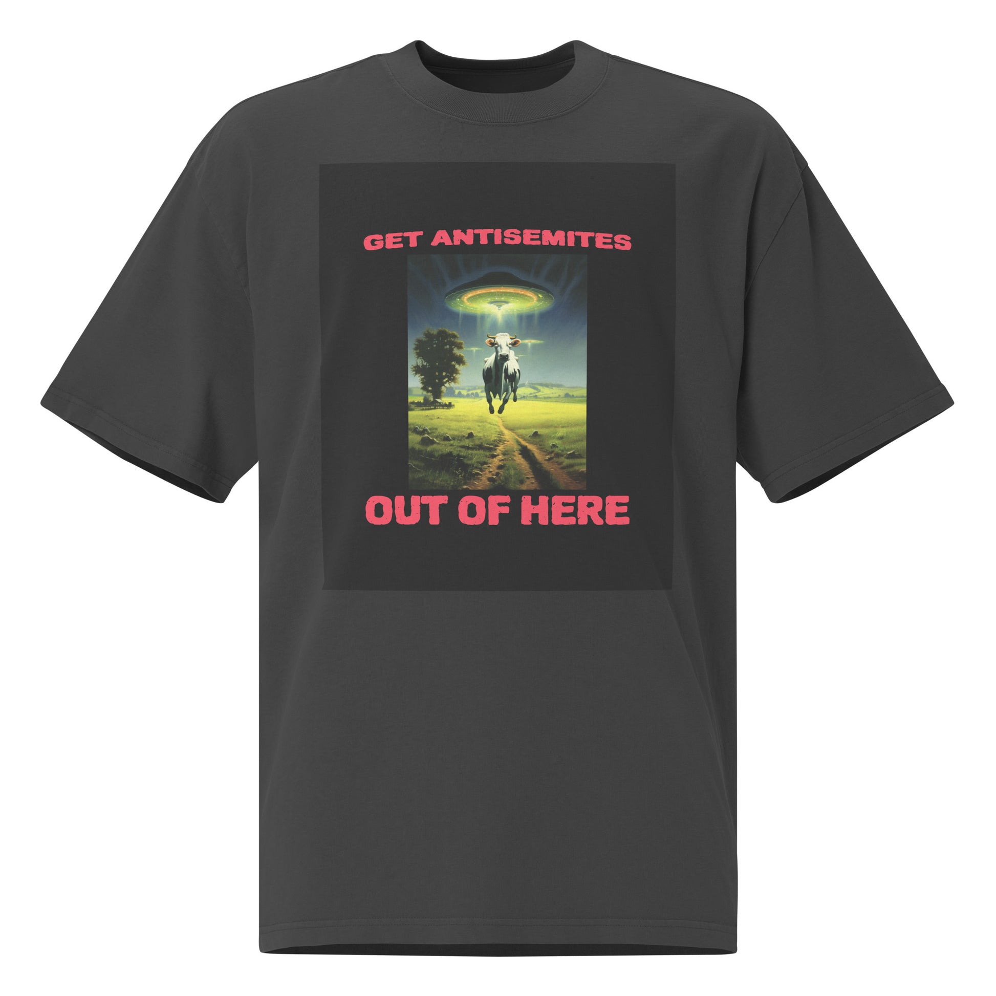 Get Alien Out | Antisemitism | Unisex Oversized Faded T-Shirt