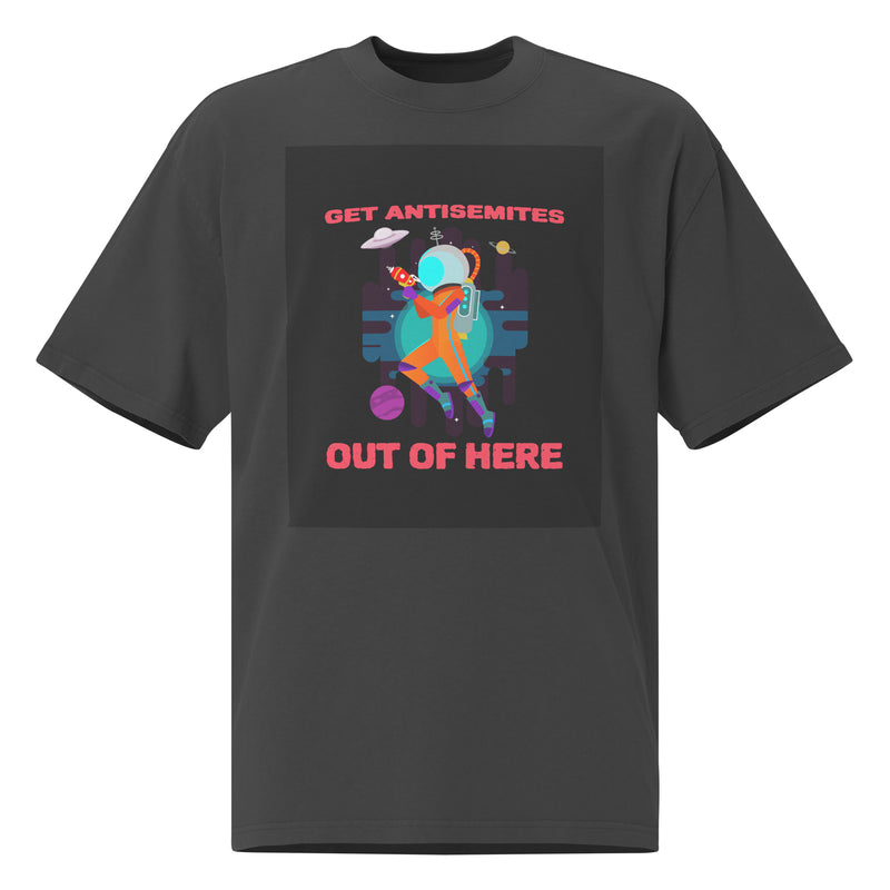 Get Alien Out | Antisemitism | Unisex Oversized Faded T-Shirt
