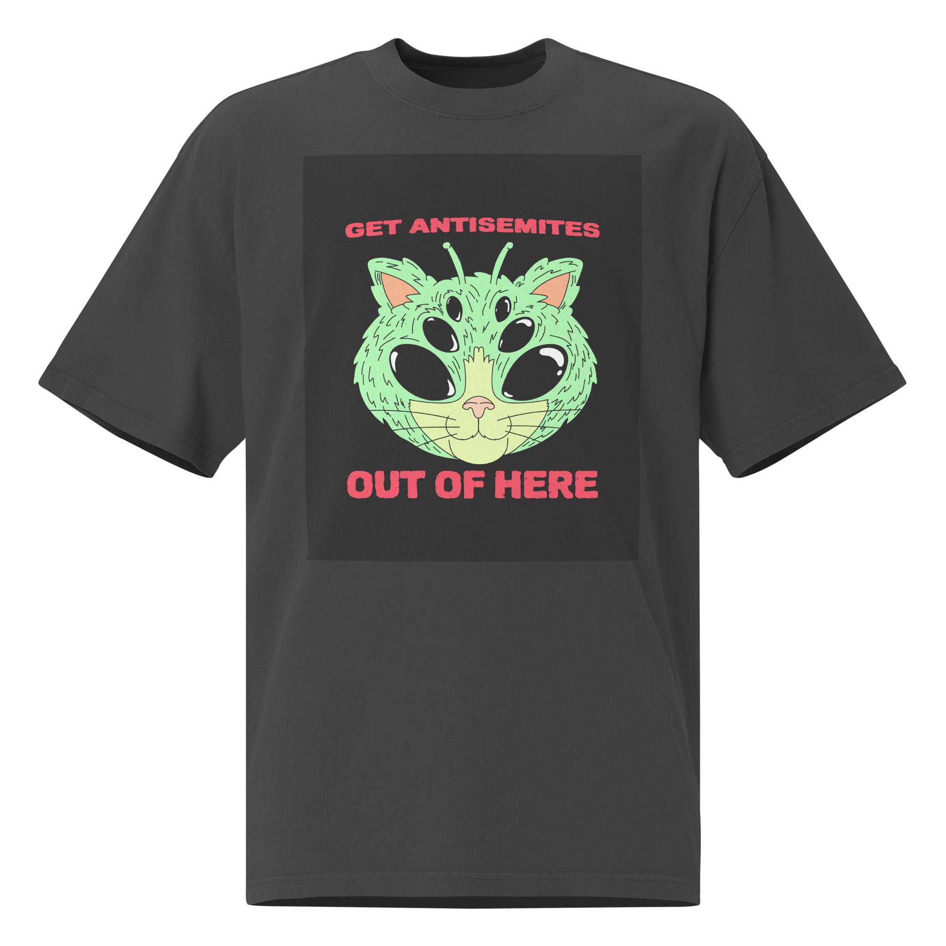 Get Alien Out | Antisemitism | Unisex Oversized Faded T-Shirt