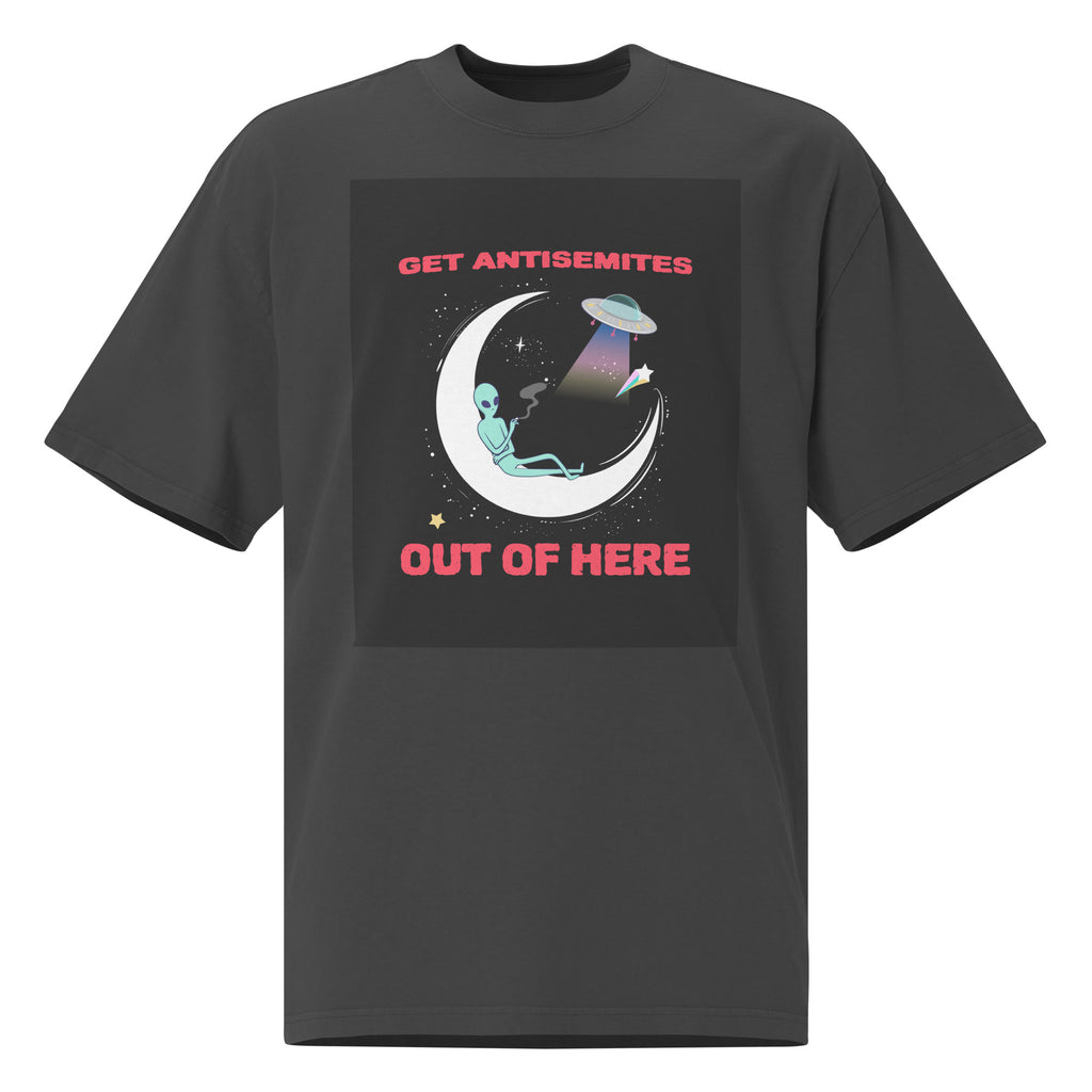 Get Alien Out | Antisemitism | Unisex Oversized Faded T-Shirt