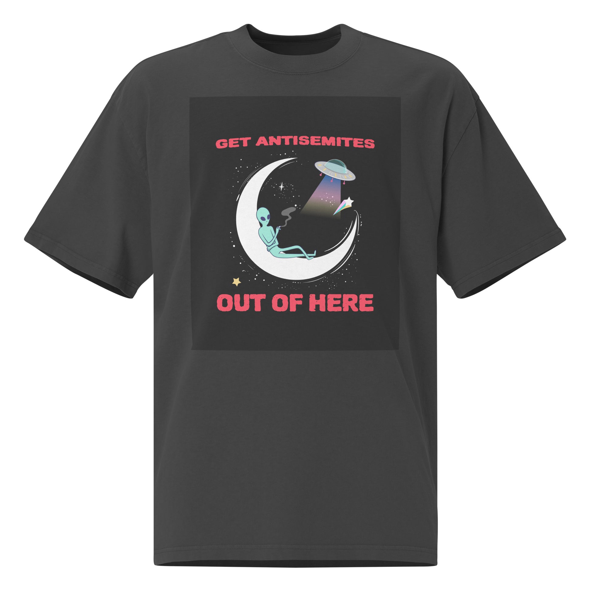 Get Alien Out | Antisemitism | Unisex Oversized Faded T-Shirt