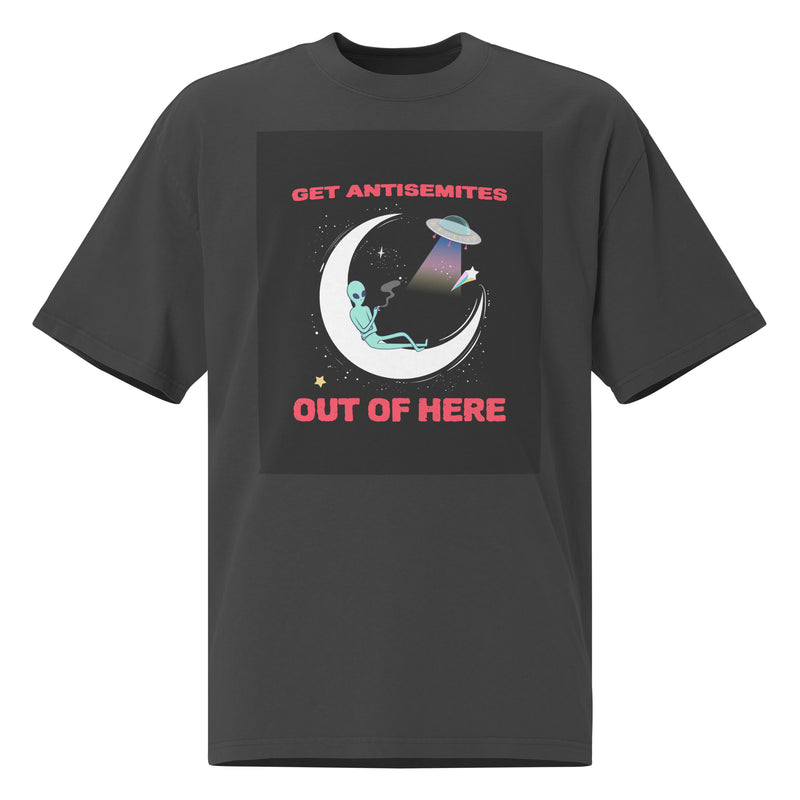 Get Alien Out | Antisemitism | Unisex Oversized Faded T-Shirt