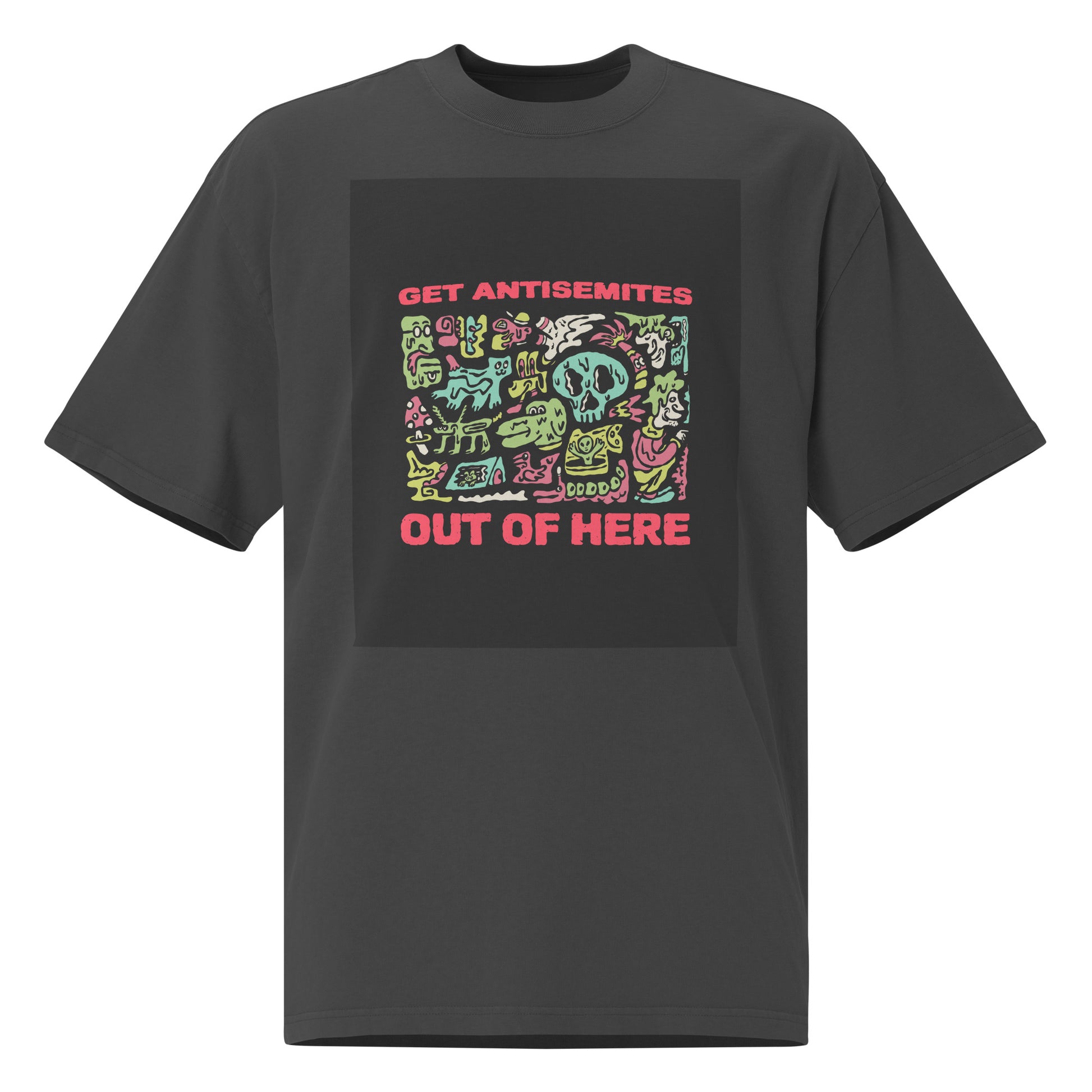 Get Alien Out | Antisemitism | Unisex Oversized Faded T-Shirt