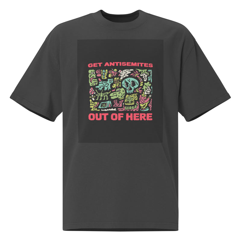 Get Alien Out | Antisemitism | Unisex Oversized Faded T-Shirt