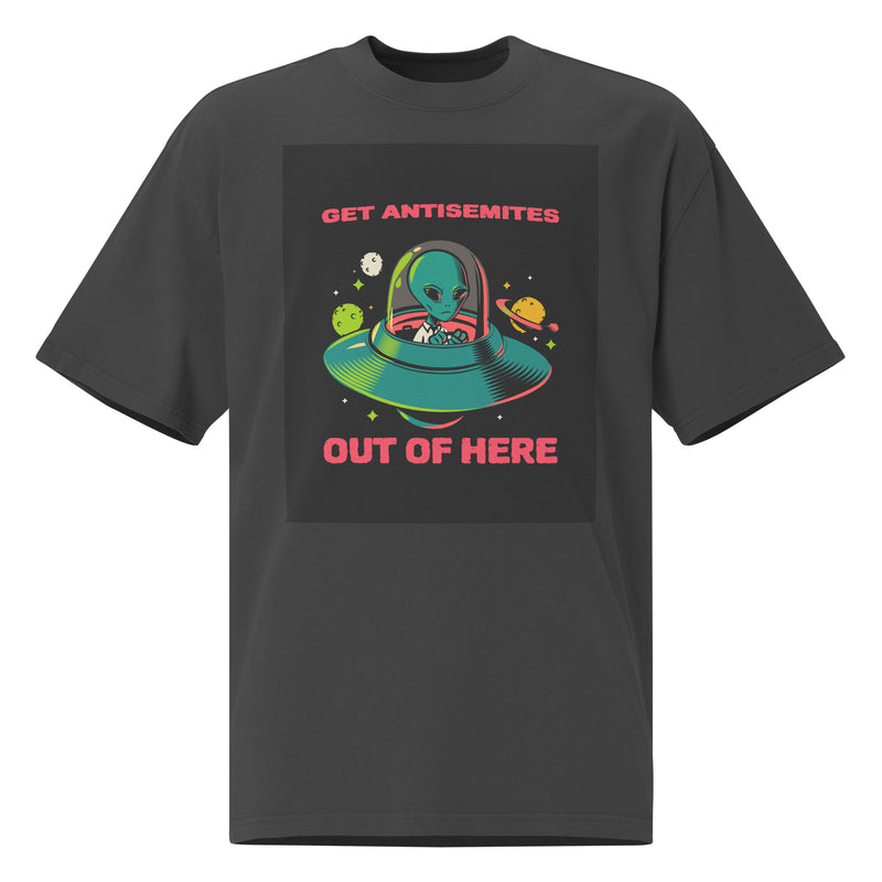 Get Alien Out | Antisemitism | Unisex Oversized Faded T-Shirt