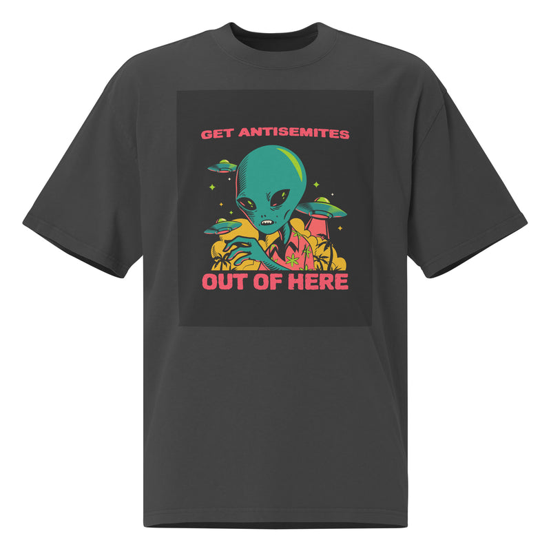 Get Alien Out | Antisemitism | Unisex Oversized Faded T-Shirt