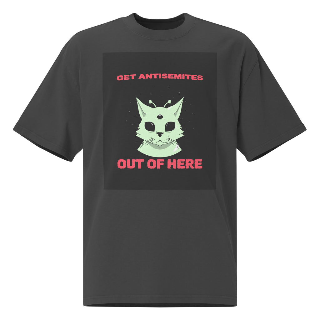 Get Alien Out | Antisemitism | Unisex Oversized Faded T-Shirt