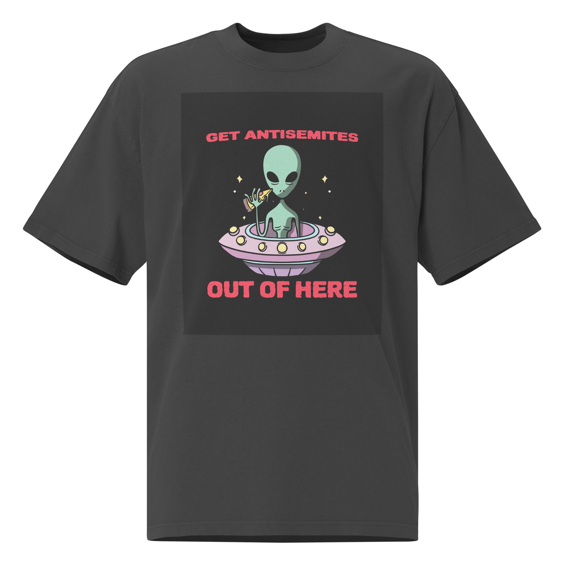 Get Alien Out | Antisemitism | Unisex Oversized Faded T-Shirt