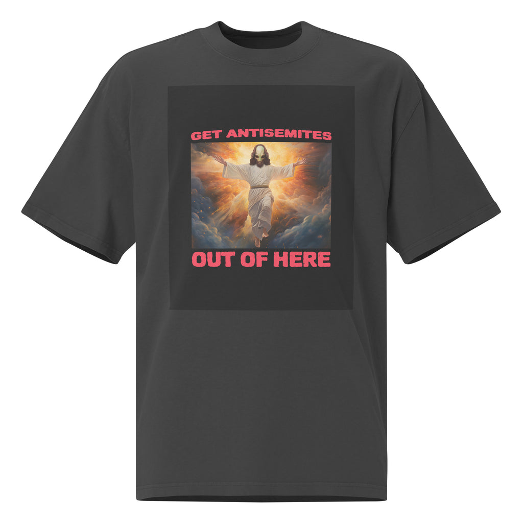 Get Alien Out | Antisemitism | Unisex Oversized Faded T-Shirt