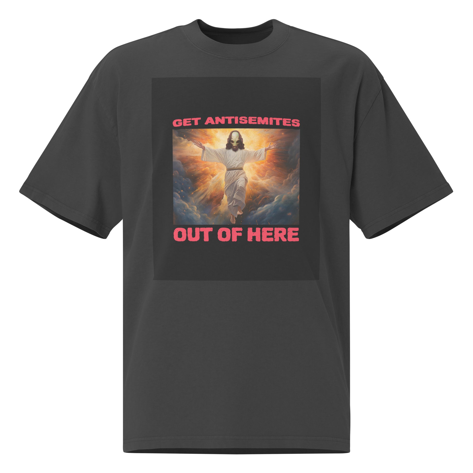 Get Alien Out | Antisemitism | Unisex Oversized Faded T-Shirt
