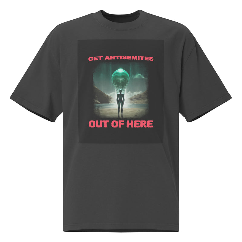Get Alien Out | Antisemitism | Unisex Oversized Faded T-Shirt
