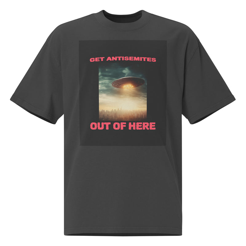 Get Alien Out | Antisemitism | Unisex Oversized Faded T-Shirt