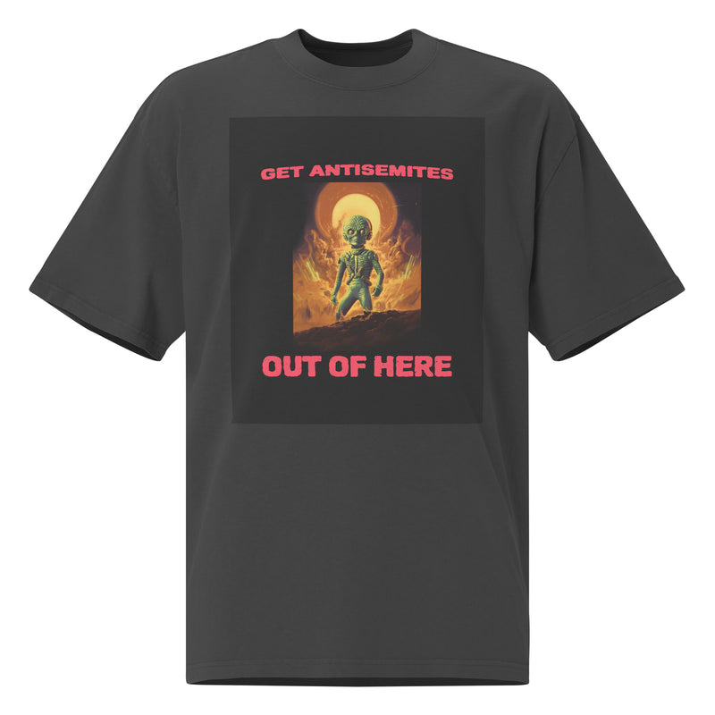 Get Alien Out | Antisemitism | Unisex Oversized Faded T-Shirt