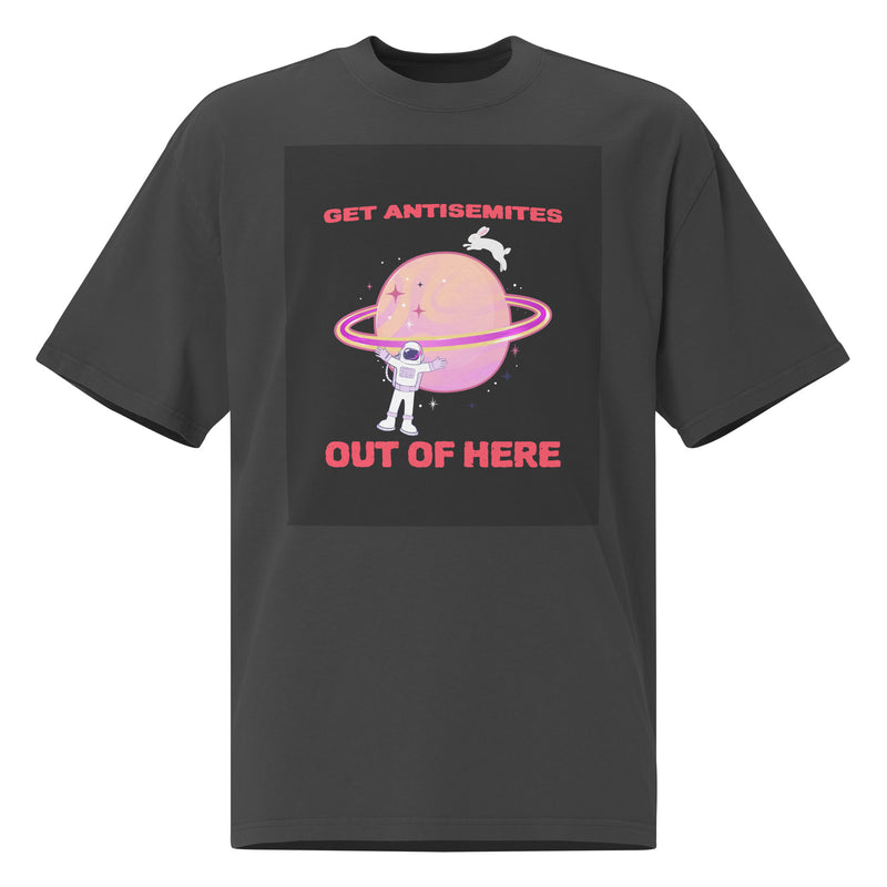 Get Alien Out | Antisemitism | Unisex Oversized Faded T-Shirt