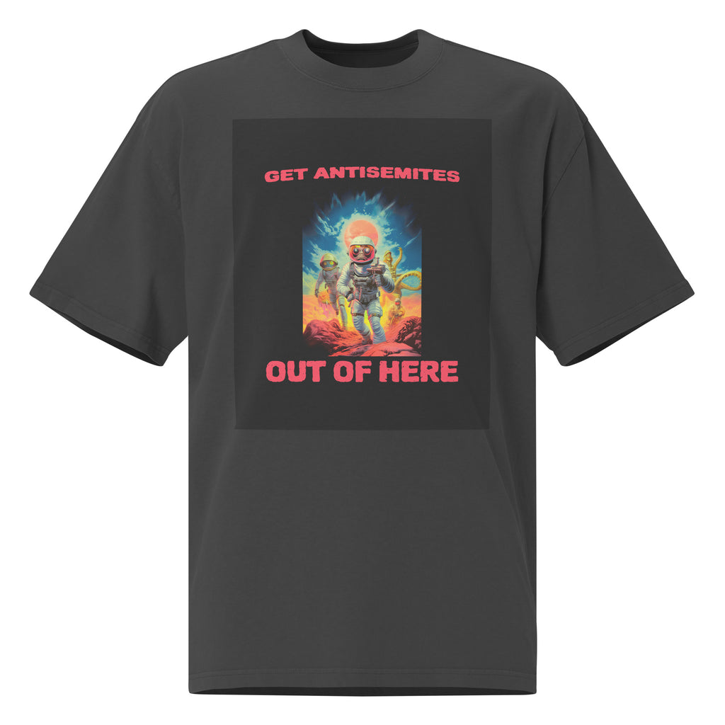 Get Alien Out | Antisemitism | Unisex Oversized Faded T-Shirt