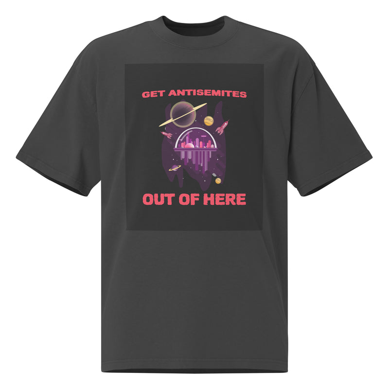 Get Alien Out | Antisemitism | Unisex Oversized Faded T-Shirt