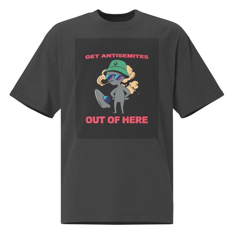 Get Alien Out | Antisemitism | Unisex Oversized Faded T-Shirt