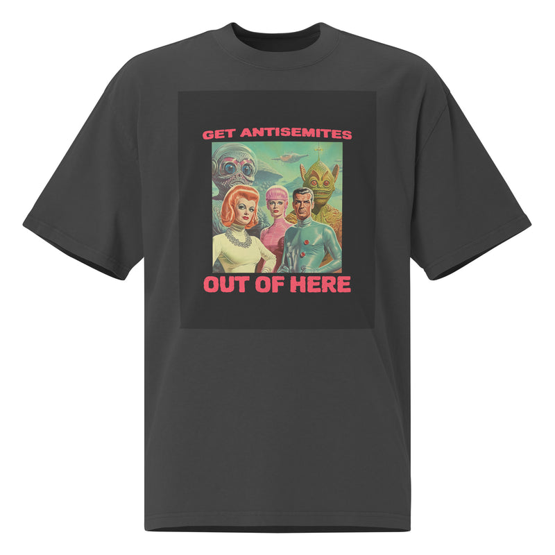 Get Alien Out | Antisemitism | Unisex Oversized Faded T-Shirt