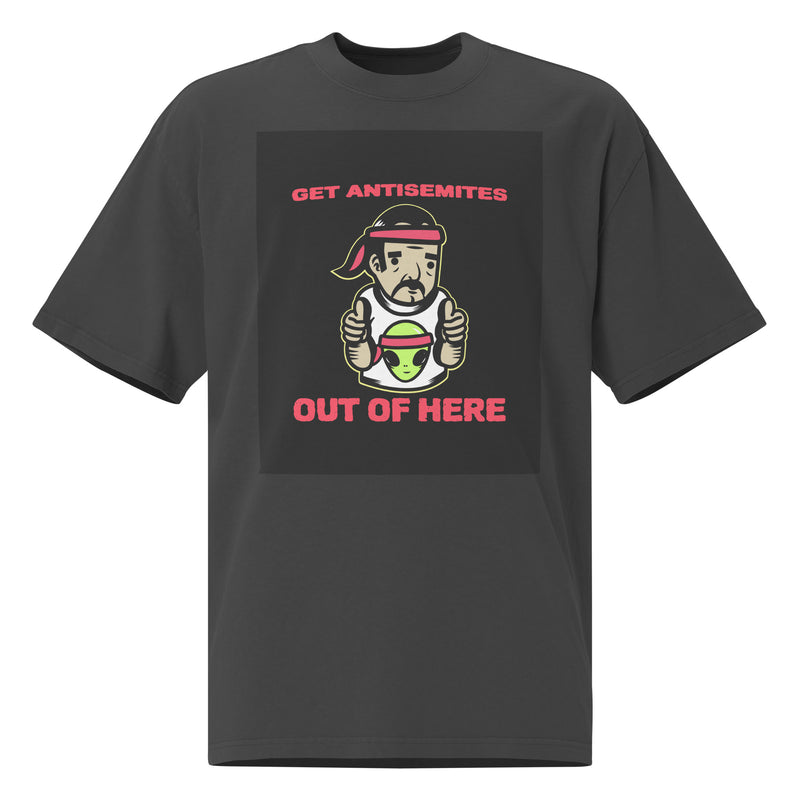 Get Alien Out | Antisemitism | Unisex Oversized Faded T-Shirt