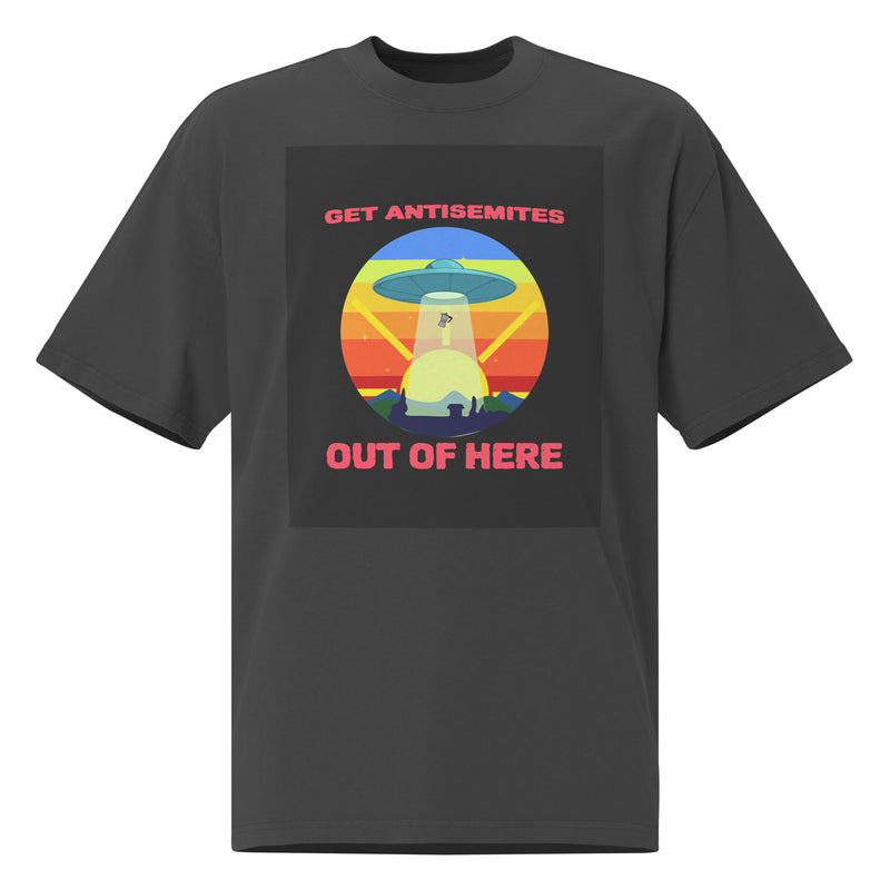 Get Alien Out | Antisemitism | Unisex Oversized Faded T-Shirt