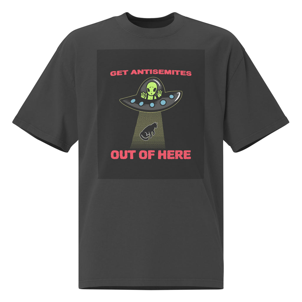 Get Alien Out | Antisemitism | Unisex Oversized Faded T-Shirt