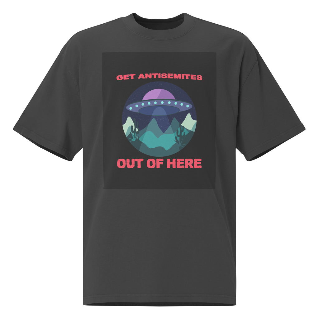 Get Alien Out | Antisemitism | Unisex Oversized Faded T-Shirt