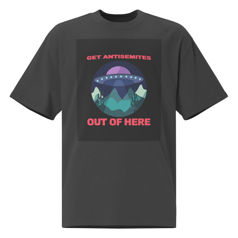 Get Alien Out | Antisemitism | Unisex Oversized Faded T-Shirt