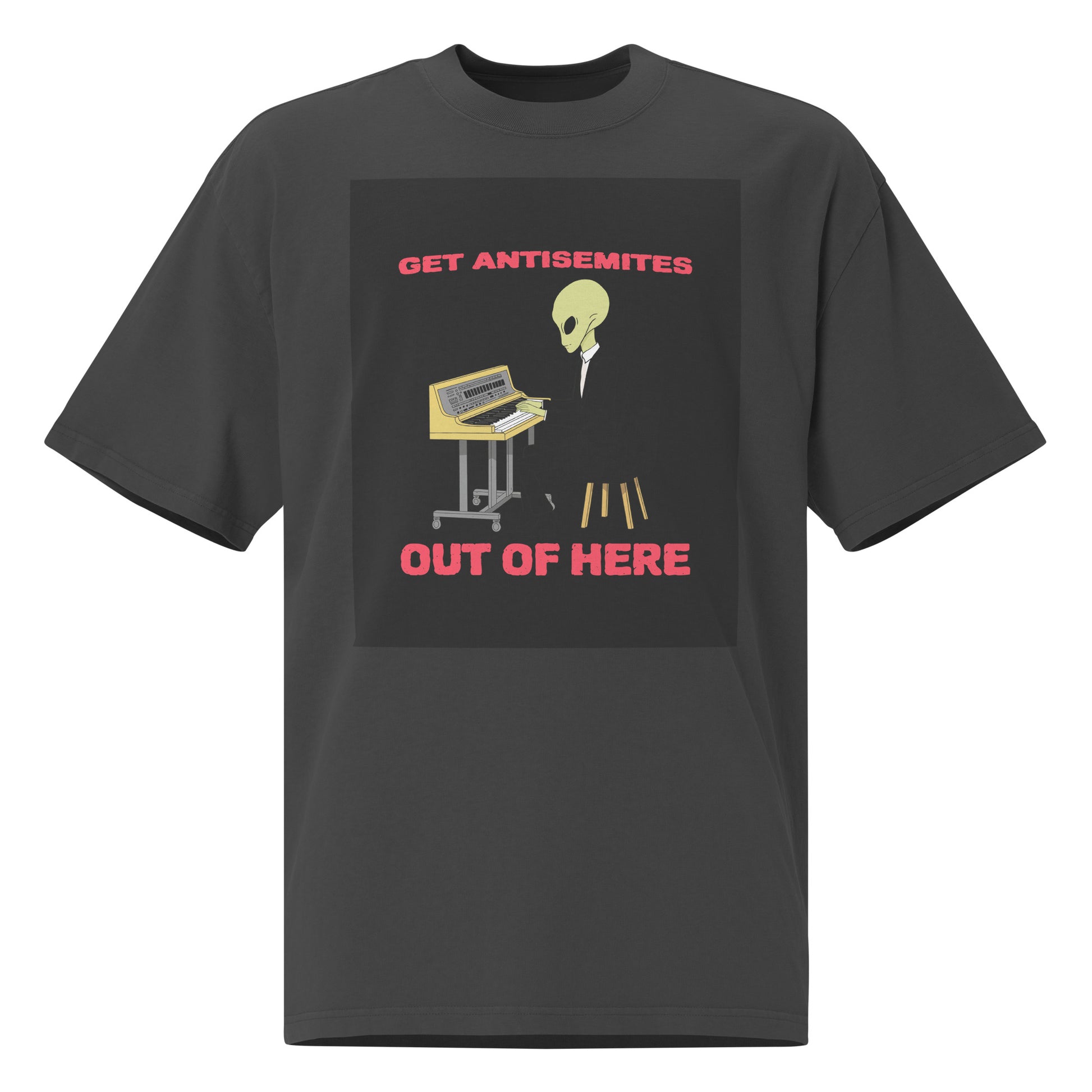 Get Alien Out | Antisemitism | Unisex Oversized Faded T-Shirt