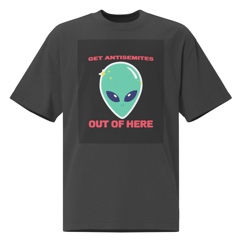 Get Alien Out | Antisemitism | Unisex Oversized Faded T-Shirt