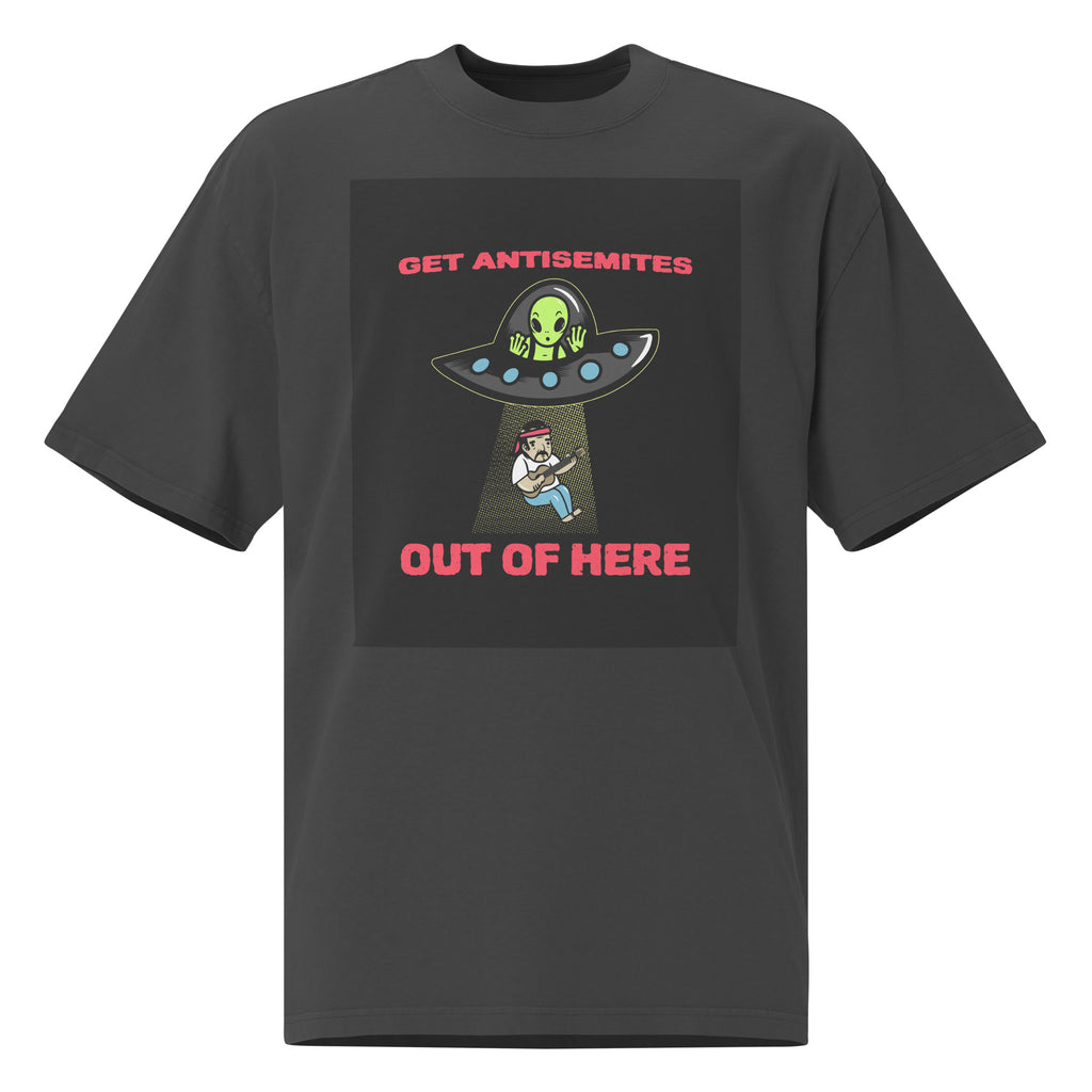 Get Alien Out | Antisemitism | Unisex Oversized Faded T-Shirt