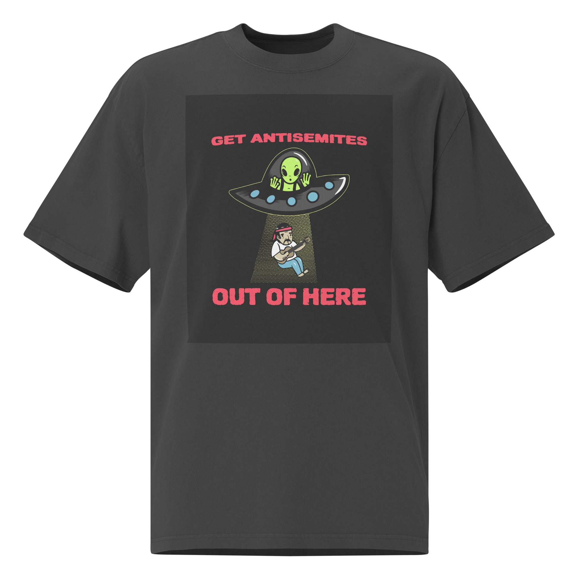 Get Alien Out | Antisemitism | Unisex Oversized Faded T-Shirt