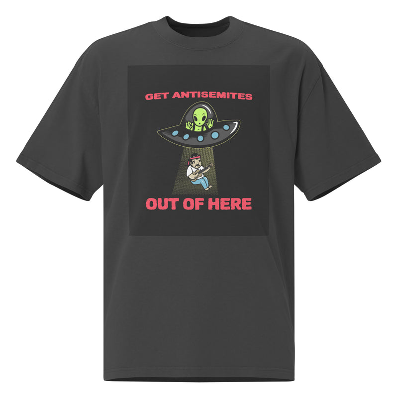 Get Alien Out | Antisemitism | Unisex Oversized Faded T-Shirt