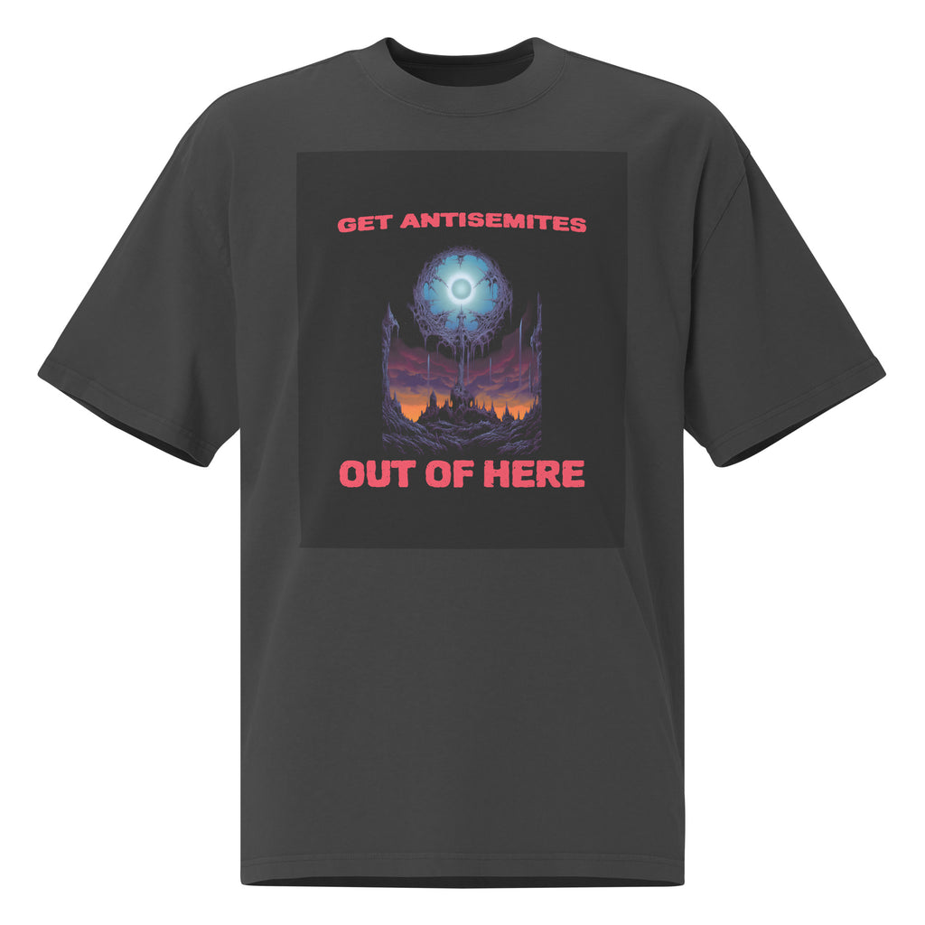Get Alien Out | Antisemitism | Unisex Oversized Faded T-Shirt