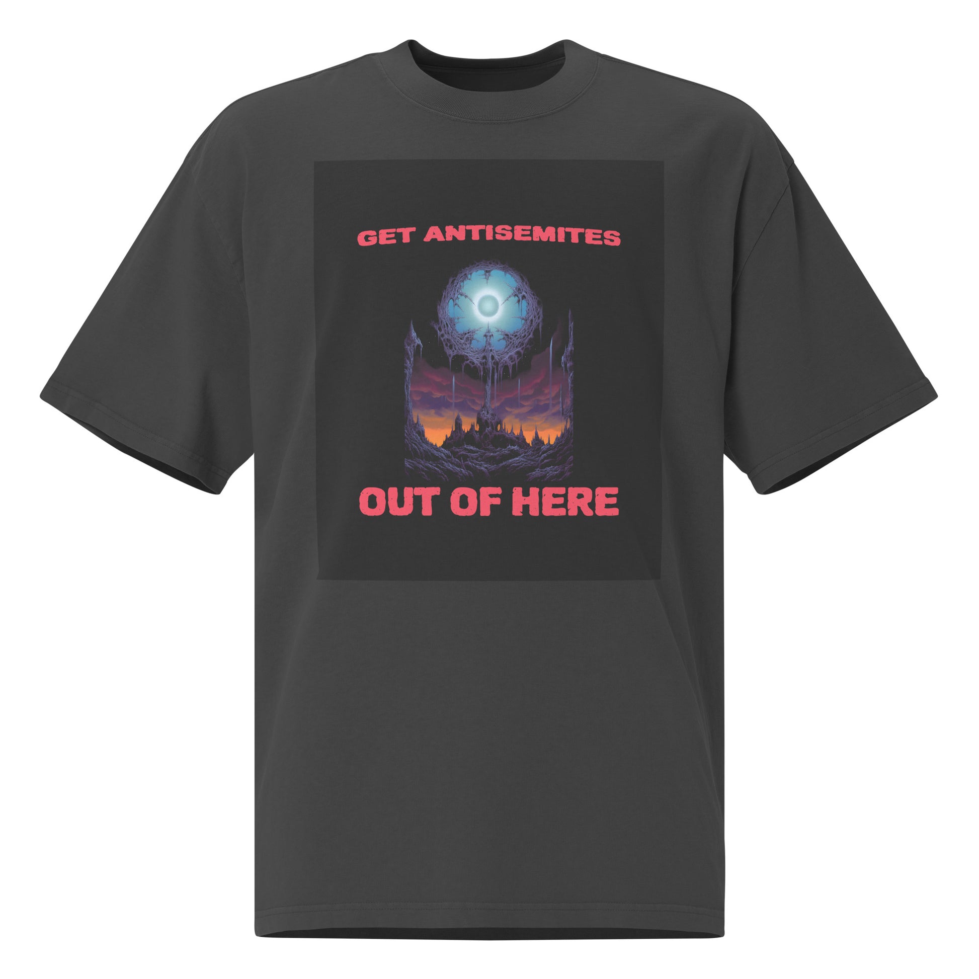 Get Alien Out | Antisemitism | Unisex Oversized Faded T-Shirt