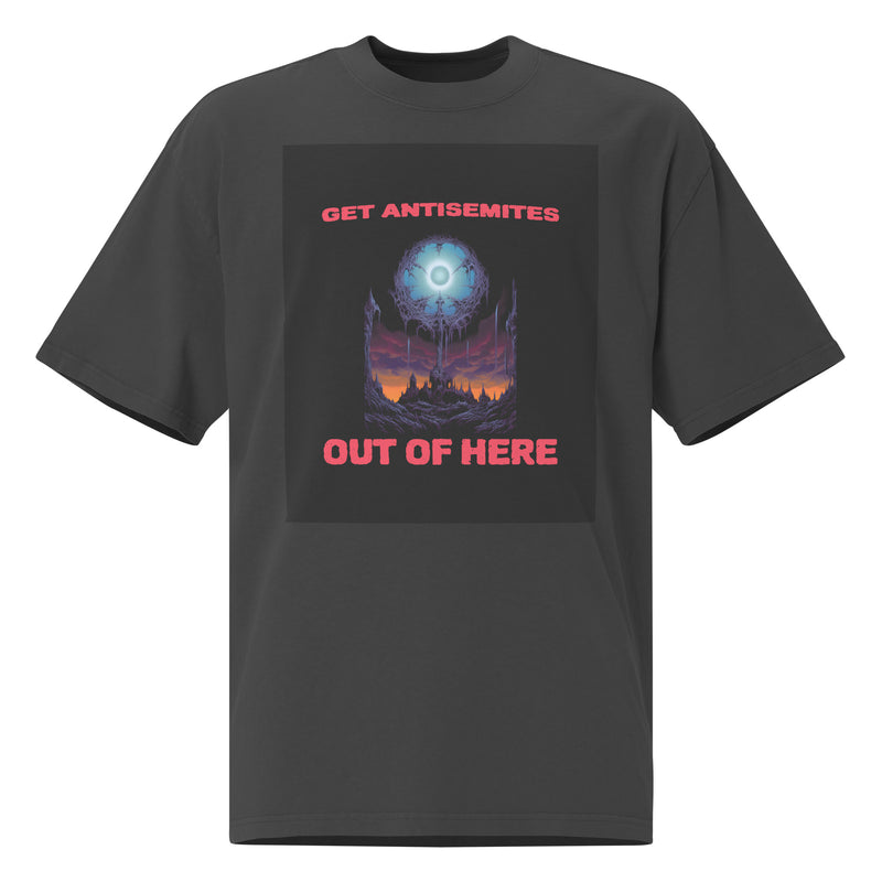 Get Alien Out | Antisemitism | Unisex Oversized Faded T-Shirt