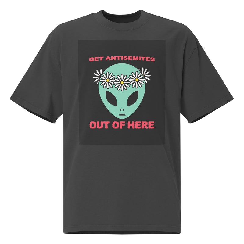 Get Alien Out | Antisemitism | Unisex Oversized Faded T-Shirt