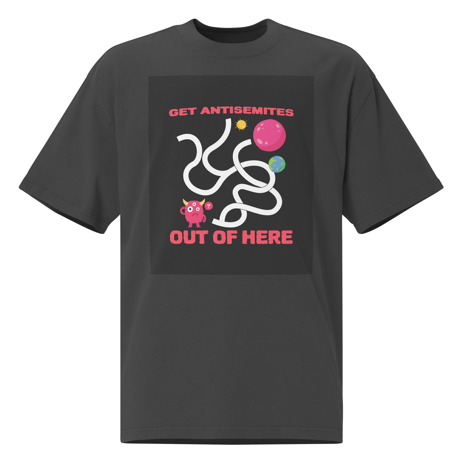 Get Alien Out | Antisemitism | Unisex Oversized Faded T-Shirt