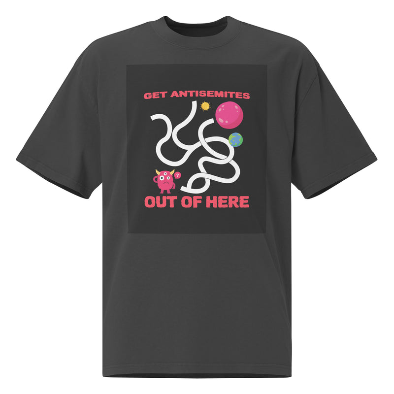 Get Alien Out | Antisemitism | Unisex Oversized Faded T-Shirt
