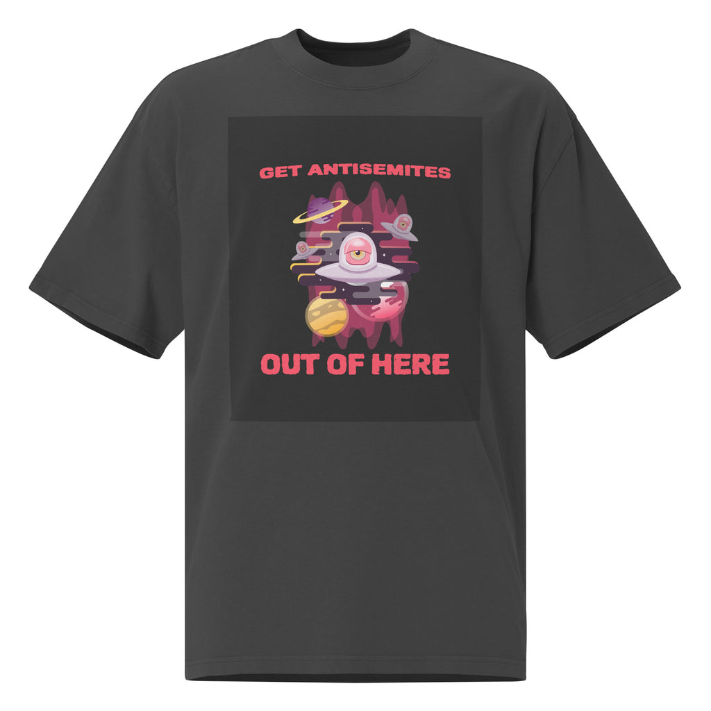 Get Alien Out | Antisemitism | Unisex Oversized Faded T-Shirt