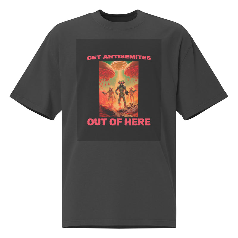 Get Alien Out | Antisemitism | Unisex Oversized Faded T-Shirt