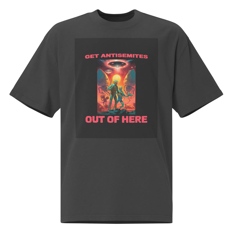 Get Alien Out | Antisemitism | Unisex Oversized Faded T-Shirt