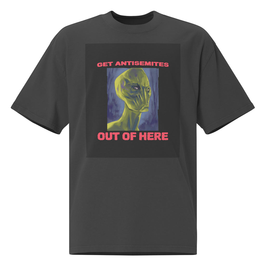 Get Alien Out | Antisemitism | Unisex Oversized Faded T-Shirt