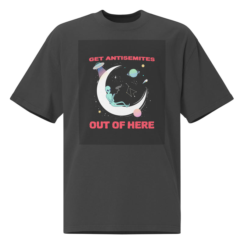 Get Alien Out | Antisemitism | Unisex Oversized Faded T-Shirt