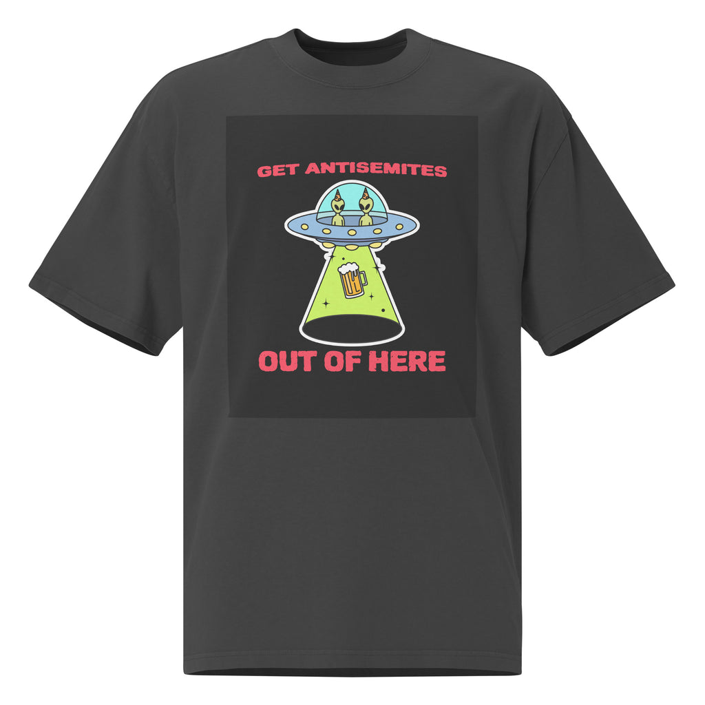 Get Alien Out | Antisemitism | Unisex Oversized Faded T-Shirt
