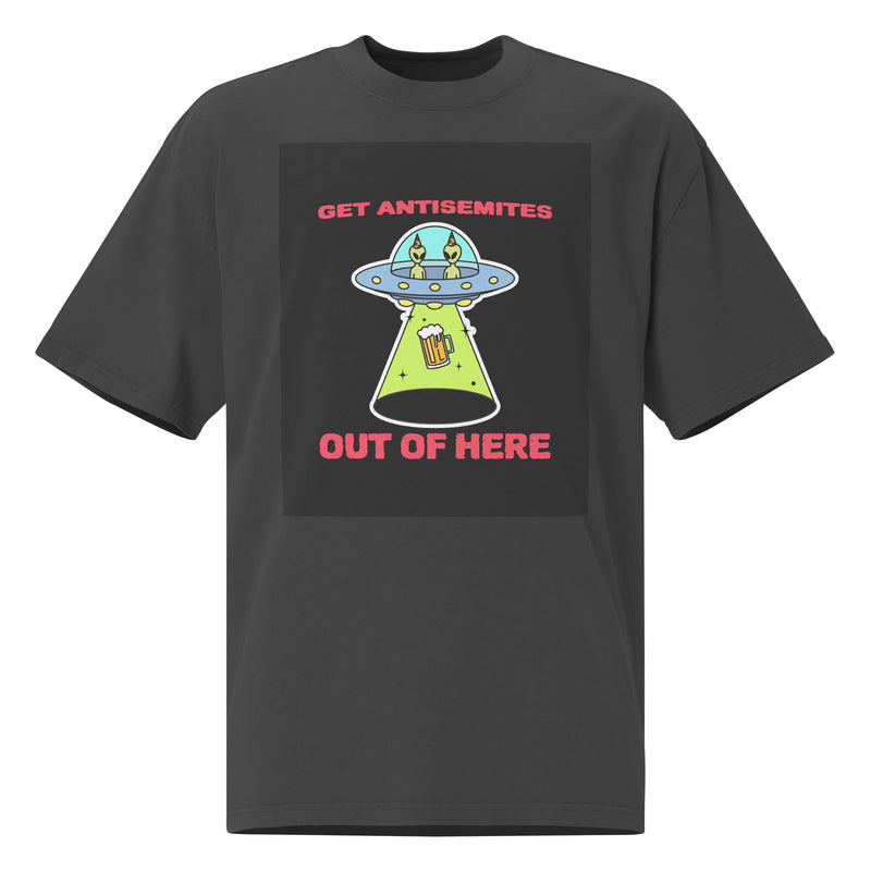 Get Alien Out | Antisemitism | Unisex Oversized Faded T-Shirt