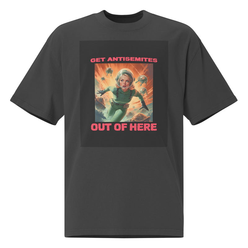 Get Alien Out | Antisemitism | Unisex Oversized Faded T-Shirt