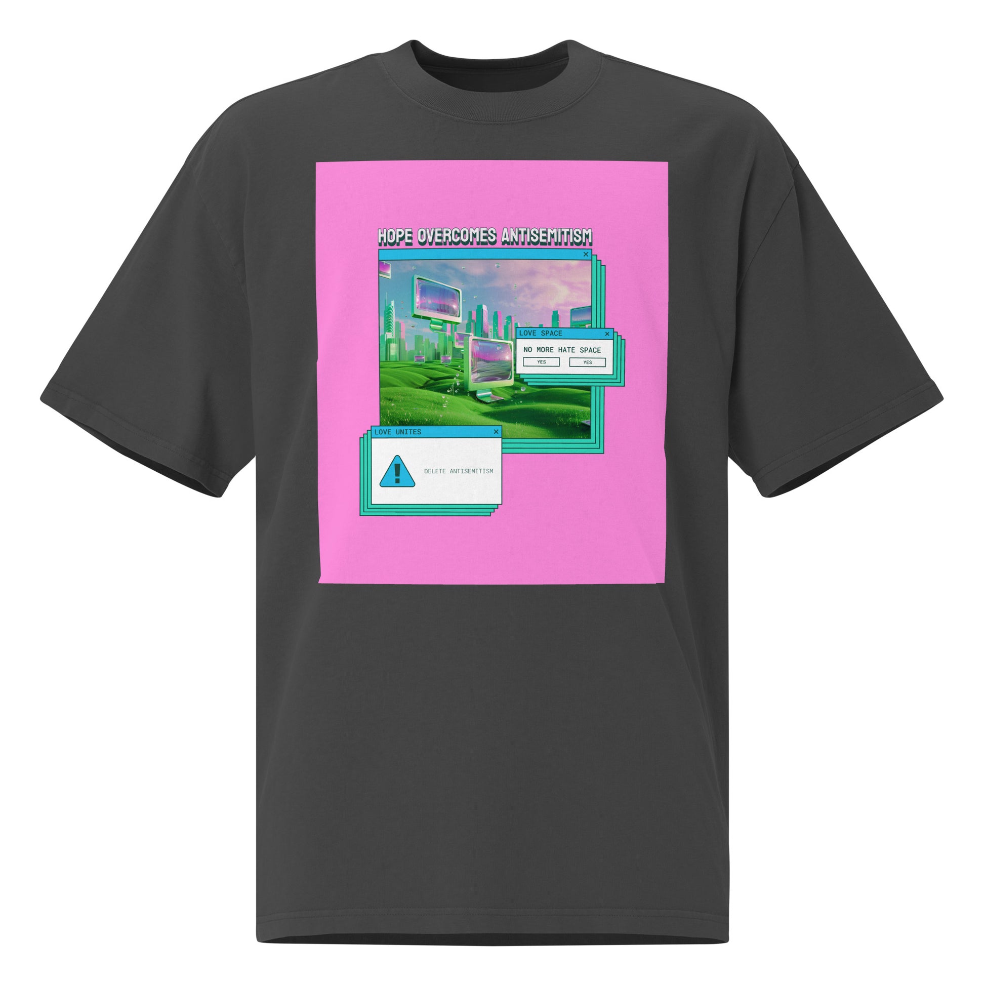 A Colorful Dream | Antisemitism | Unisex Oversized Faded T-Shirt