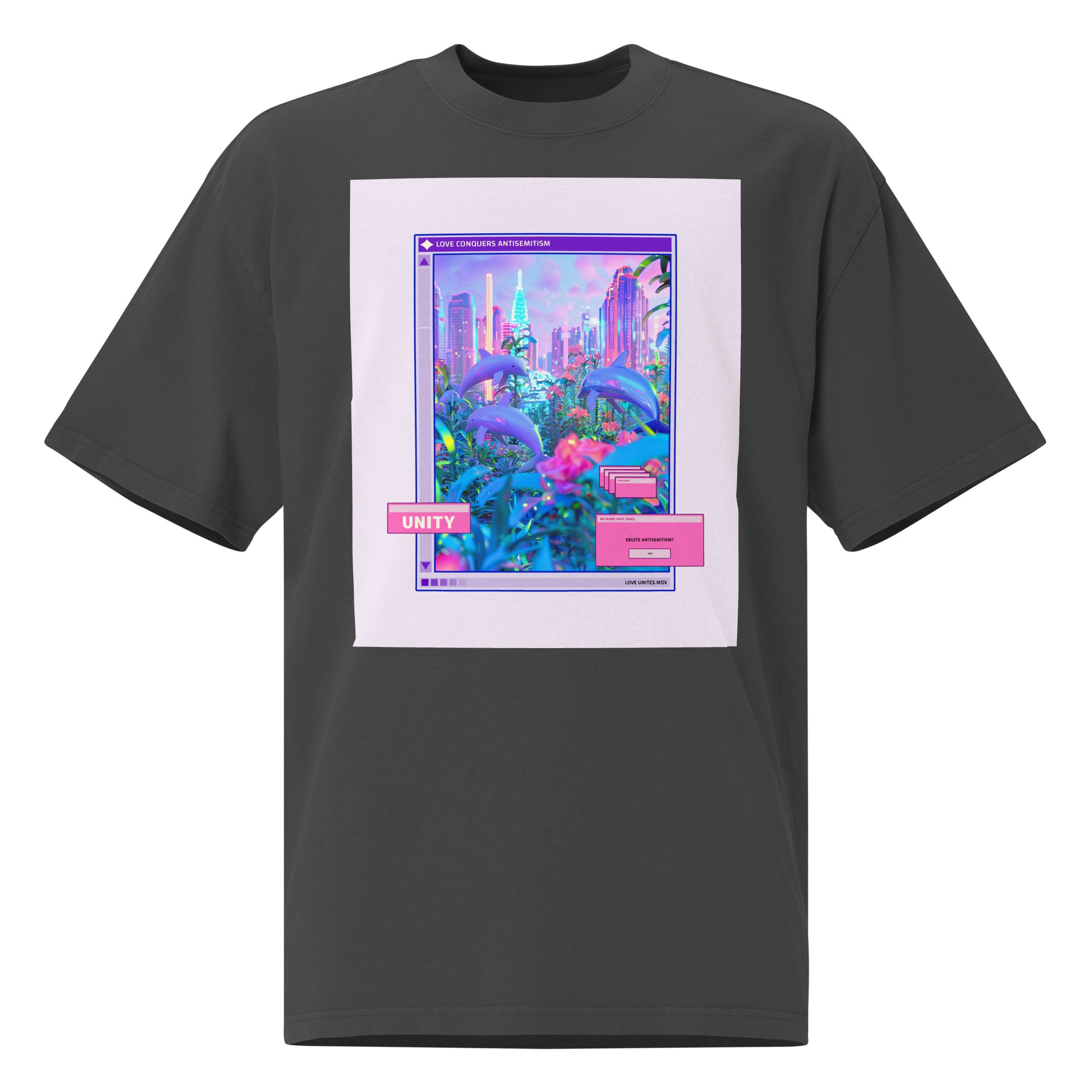 A Colorful Dream | Antisemitism | Unisex Oversized Faded T-Shirt
